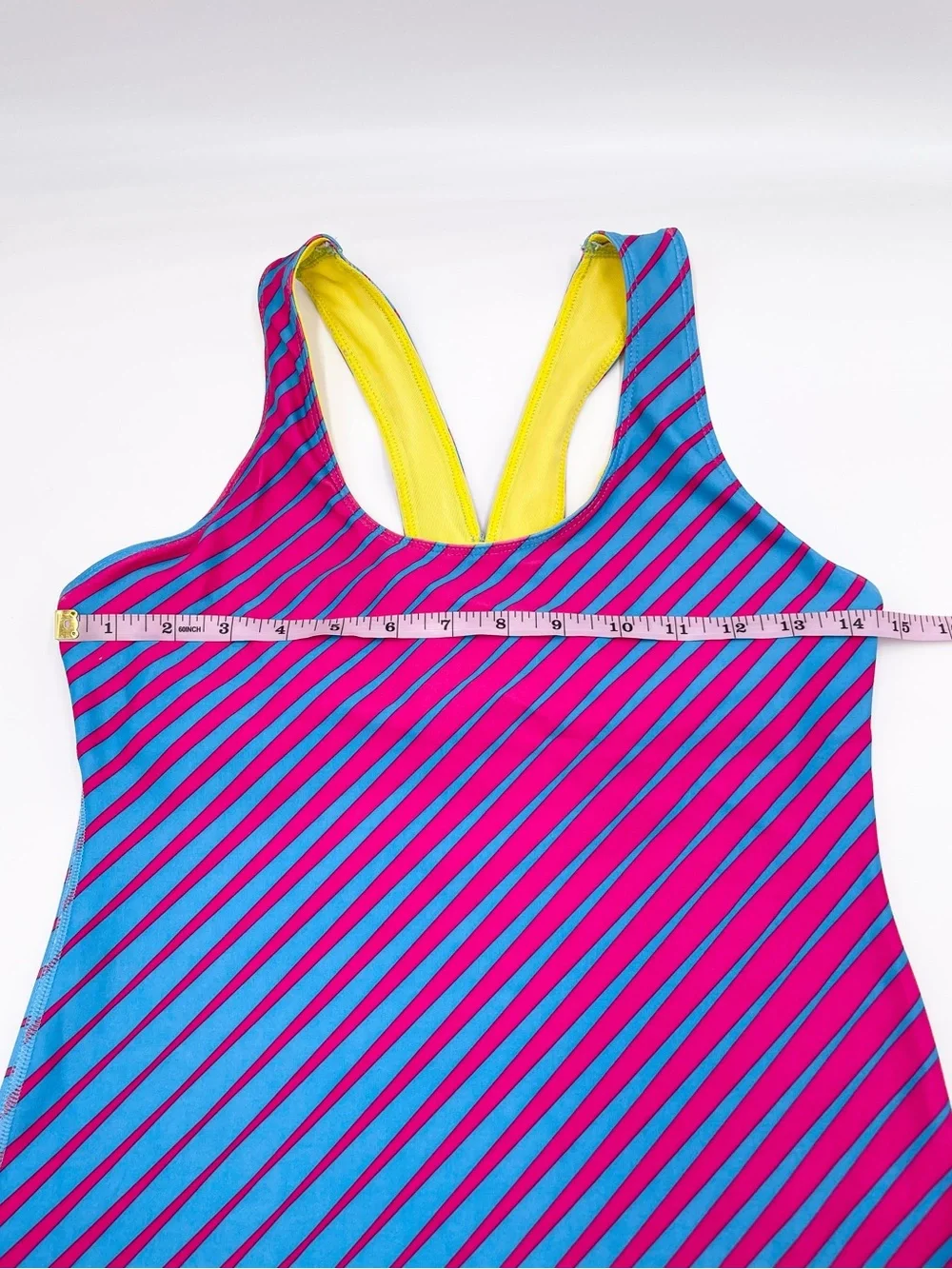 Vintage 2000s Y2K Nike Fit Dry Tight Fit Tank Top Size Small Blue Pink Colorful
